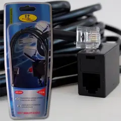 Τηλεφωνική καλωδίωση χρώμα μαύρο 7.5m FTT3-008