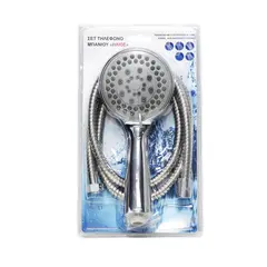 Τηλέφωνο μπάνιου χρωμέ με 5 λετουργίες & σπιράλ 1.5m #bath_equip E-2295