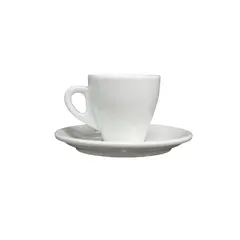 Φλυτζάνι Πορσελάνης 170cc & Πιατάκι, λευκά, σειρά DESIGN, LUKANDA Φ9,5x8cm (τιμή για 6 τεμάχια) CPS-P01-170