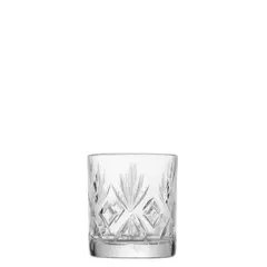 Γυάλινο Ποτήρι Σκαλιστό Χαμηλό, 30,5cl, φ8,1 x 9,2 cm, Σειρά ROYAL, UNIGLASS (τιμή για 12 τεμάχια) 53500