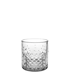 Γυάλινο Ποτήρι Σκαλιστό Ουίσκι, coctail, 39cl, φ9x9.5cm, COK SPAIN (τιμή για 12 τεμάχια) AMBAR DOF/39CL