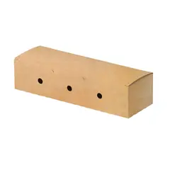 Χάρτινη Θήκη Βιοδιασπώμενη, Hot-Dog με Καπάκι 230x73x54,5mm (τιμή για 100 τεμάχια) 616-65