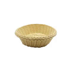 Ψωμιέρα/Καλάθι Rattan, στρογγυλό φ24cm, μπεζ (Η τιμή αφορά 5 τεμάχια) RAT-N106