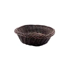 Ψωμιέρα/Καλάθι Rattan, στρογγυλό φ24cm, καφέ σκούρο (Η τιμή αφορά 5 τεμάχια) RAT-N107