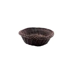 Ψωμιέρα/Καλάθι Rattan, στρογγυλό φ20cm, καφέ σκούρο (Η τιμή αφορά 5 τεμάχια) RAT-N104