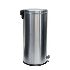 Καδος Απορριματων 30lt, φ31xΥ64.5cm, INOX σατινέ, με pedal, ESTIA ES/01-1759