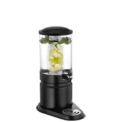 Ψυχόμενος Διανεμητής χυμού NORMA μονός, μαύρος ματ με διαφανές δοχείο 5 λίτρων DND01-50-BK