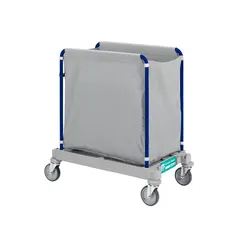 Καρότσι λινών (απλύτων), γκρι, με σάκο 300lt & ρόδες φ12.5cm, TTS Cleaning HOTEL-918