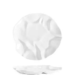 Πιάτο ρηχό πορσελάνης, οβάλ 29x28.5cm, Σειρά Rock Bianco, Feng (τιμή για 6 τεμάχια) H9657-N016