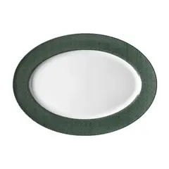 Πιατέλα Οβάλ 36cm, πορσελάνης, σειρά πράσινο "Blue Jean", VAN KOTTLER JEANS-GN-OP-36