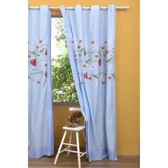Παιδική Κουρτίνα 150x250h cm, με Τρουκς & Δέστρα Δεξιά, Πασχαλίτσα ZOU-BD-056