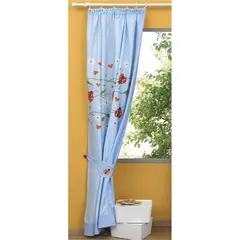 Παιδική Κουρτίνα 150x250h cm, με Τρέσσα & Δέστρα Δεξιά, Πασχαλίτσα ZOU-BD-074