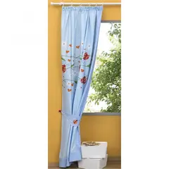 Παιδική Κουρτίνα 150x250h cm, με Τρέσσα & Δέστρα Αριστερή, Πασχαλίτσα ZOU-BD-079