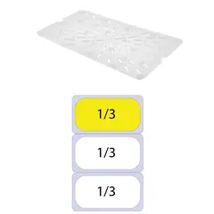 Σχάρα στραγγίσματος PP για Δοχεία Τροφίμων, GN1/3 (176 x 325mm) GNPPS-13