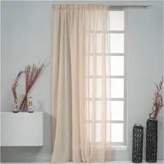 Κουρτίνα Dolly 300x270h cm, 75gsm, 100% polyester, μπεζ, με τρέσα, Artisti Italiani AI-IR-11866