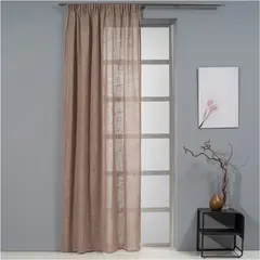 Κουρτίνα Hontona 140x270h cm, 200gsm, 100% polyester, μπεζ, με τρέσα, Artisti Italiani AI-IR-11878