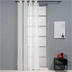 Κουρτίνα Polylinen 140x260h cm, 140gsm, 20/20/60% linen/cotton/pol., λευκή, με τρουκς, Artisti Italiani AI-IR-11871