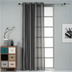 Κουρτίνα Τάφτας 140x260h cm, 90gsm, 100% polyester, γκρι, με τρουκς, Artisti Italiani AI-IR-11885