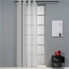 Κουρτίνα Polylinen 140x260h cm, 140gsm, 20/20/60% linen/cotton/pol., γκρι, με τρουκς, Artisti Italiani AI-IR-11875