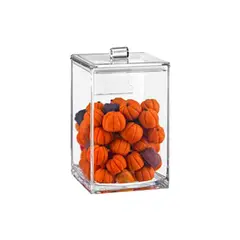 Τετράγωνο PC Δοχείο, 14x14xΥ22cm, με αεροστεγές καπάκι, Garibaldi KLB06-40