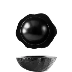 Μπωλ πορσελάνης, οβάλ 24.5x20.5cm (εσωτ. Φ16.5cm), Σειρά Rock Nero, Feng (τιμή για 2 τεμάχια) H10278-N017