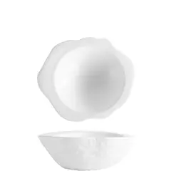 Μπωλ πορσελάνης, οβάλ 24.5x20.5cm (εσωτ. Φ16.5cm), Σειρά Rock Bianco, Feng (τιμή για 2 τεμάχια) H10278-N016