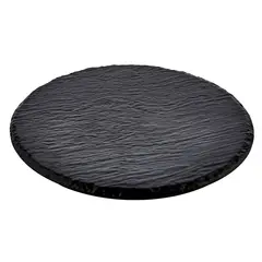 Πιατέλα (Δίσκος) μελαμίνης, φ40xΥ2cm, 635gr, μαύρη GRM-454/BLACK