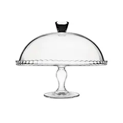 Τουρτιέρα γυάλινη φ32cm, με καπάκι, PASABAHCE PAS.95200