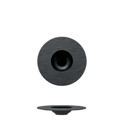 Πιάτο πορσελάνης ζυμαρικών 18cm(εσ.φ8cm), μαύρο, PIETRA EFFETO, M1934 (τιμή για 6 τεμάχια) M126651