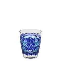 Γυάλινο ποτήρι 300cc, CHARME BLU, Cerve Φ8x9,8cm (τιμή για 3 τεμάχια) M65101