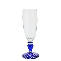Γυάλινο ποτήρι σαμπάνιας 200cc, ALEXANDRIA BLU, Cerve Φ7x18,8cm (τιμή για 3 τεμάχια) M64600