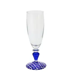 Γυάλινο ποτήρι σαμπάνιας 200cc, ALEXANDRIA BLU, Cerve Φ7x18,8cm (τιμή για 3 τεμάχια) M64690