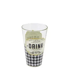 Γυάλινο ποτήρι 310cc, RETRO, Cerve 310cc, Φ8x12,5cm (τιμή για 3 τεμάχια) M65140