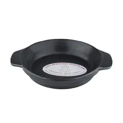 Σαγανάκι Στρογγυλό Στοιβαζόμενο 52cl, Πορσελάνης Πυρίμαχο, Φ17x3,7 cm, Μαύρο (τιμή για 12 τεμάχια) RD.S02/BK