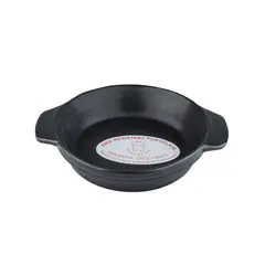 Σαγανάκι Στρογγυλό Στοιβαζόμενο 45cl, Πορσελάνης Πυρίμαχο, Φ16x3,5 cm, Μαύρο (τιμή για 12 τεμάχια) RD.S01/BK