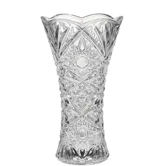 Γυάλινο ανθοδοχείο 25cm, Ανάγλυφο Ηλιος/Αστέρι (τιμή για 6 τεμάχια) RCHP-25