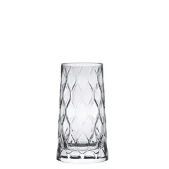 Γυάλινο Ποτήρι Σκαλιστό Ψηλό, Cocktail, 34.5cl, φ7.6x14cm, LEAFY, PASABAHCE (τιμή για 6 τεμάχια) PAS.420855