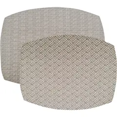 Σουπλά 43x33cm, γκρι ανοιχτό (2 όψεων), από αλέκιαστη πλενόμενη δερματίνη, SONOLYS SREC2-33X43-OSAC/ACBC