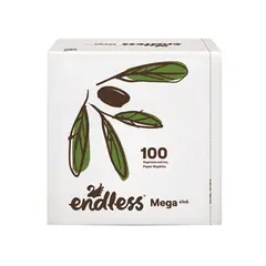 Πακέτο 100 Χαρτοπετσέτες Mega, 33x33, σχέδιο Ελιά (τιμή για 4 πακέτα)  1100330041