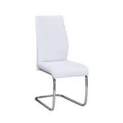 (MinQty) Z.EM913,2 TULIP Καρέκλα Χρώμιο/PU Άσπρο (Τιμή για 4 τεμάχια)