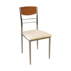 (MinQty) Z.EM919,3 DINO καρέκλα Χρώμιο/Κερασί/Εκρού (Τιμή για 6 τεμάχια)