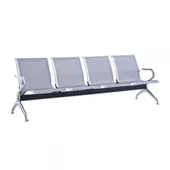 Ε504,01 Κάθισμα Αναμονής 4θέσιο Χρώμιο/Mesh Γκρι​ 237x58x77cm
