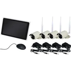 XM-204 Σετ αποτελούμενο από 4 καμέρες και καταγραφικό Η.265 με ενσωματωμένη οθόνη 10.1΄΄TFT LCD. (Οι κάμερες είναι συμβατές μόνο με το καταγραφικό που τις συνοδεύει. )