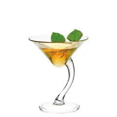 Πλαστικό Ποτήρι PC Martini καμπυλωτό πόδι, 16.5cl, φ11.5xΥ14.5cm, 97gr, MELO (τιμή για 6 τεμάχια) MELO.8590