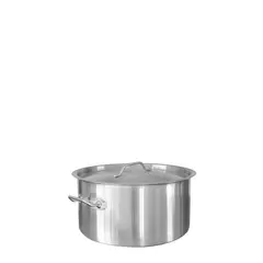 Χύτρα INOX ρηχή, με καπάκι, φ28xΥ18cm, (12Lt) SD12818