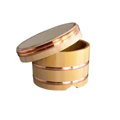 Ξύλινο δοχείο OHITSU, φ21xΥ14cm, από κυπαρίσσι Sawara, made in Japan NISOHI1