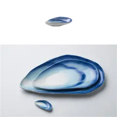 Πιατέλα πορσελάνης θαλασσινών. 9x4cm, Σειρά OCEAN, TBS Spain (τιμή για 12 τεμάχια) TBS.95309