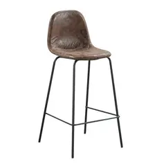 (MinQty) Z.EM901,9 CELINA σκαμπώ BAR Μεταλλικό Μαύρο/Ύφασμα Suede Καφέ 47x51x106cm (Τιμή για 4 τεμάχια)