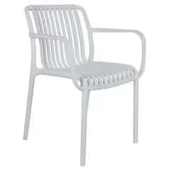 Z.E3800,1 MODA Πολυθρόνα Στοιβαζόμενη PP - UV Άσπρο 57x58x80cm