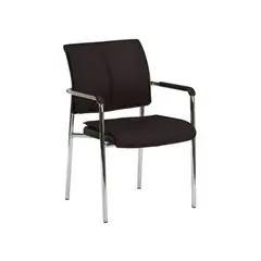 (MinQty) Z.EO564 ELDER Πολυθρόνα επισκέπτη σε χρώμιο/PU μαύρο χρώμα 50x45x81cm (Τιμή για 5 τεμάχια)